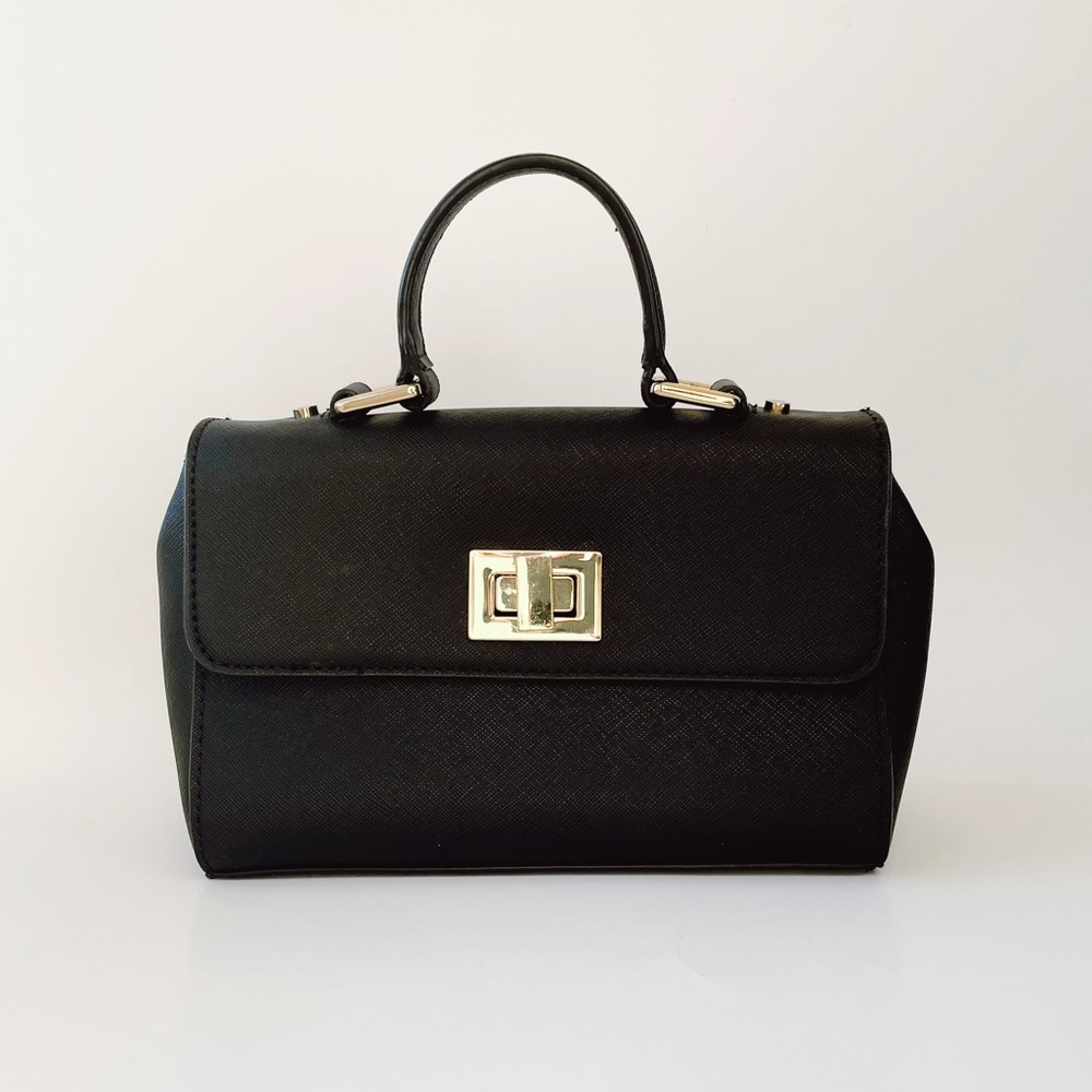 Calvin Klein Black Leather Mini Handbag